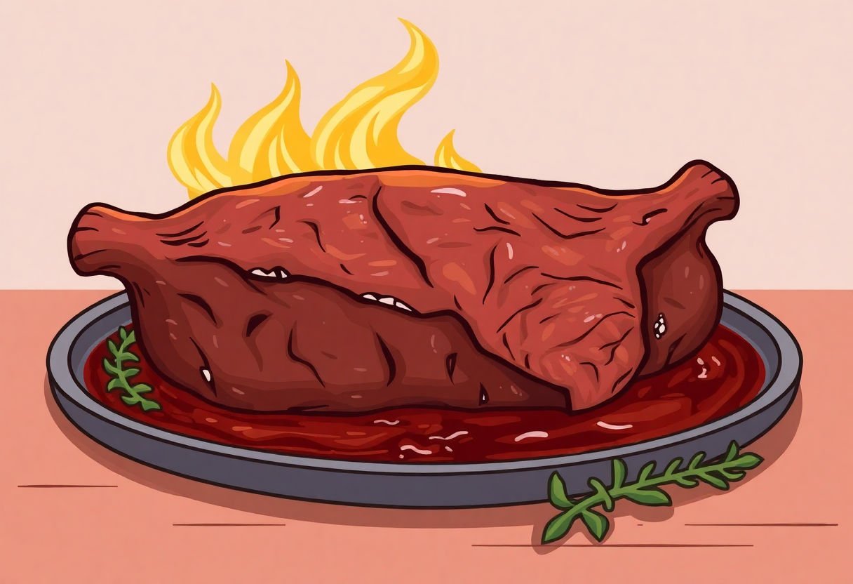 Rôti de bœuf reposant après la cuisson