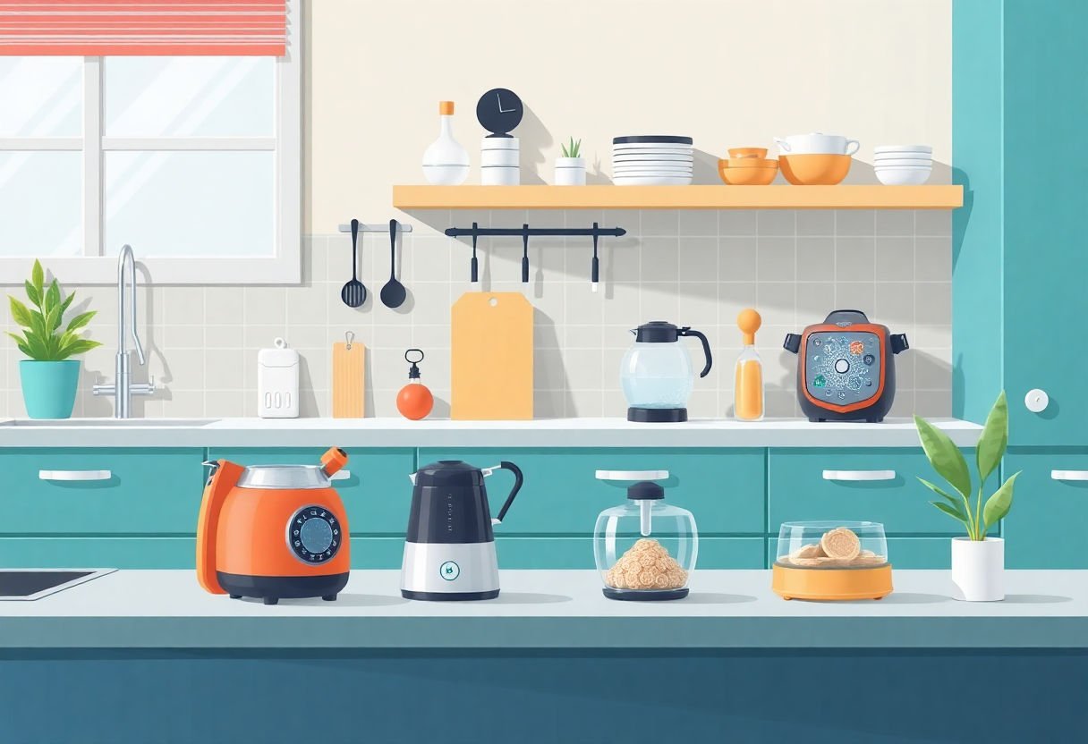 Gadgets de cuisine innovants sur le comptoir