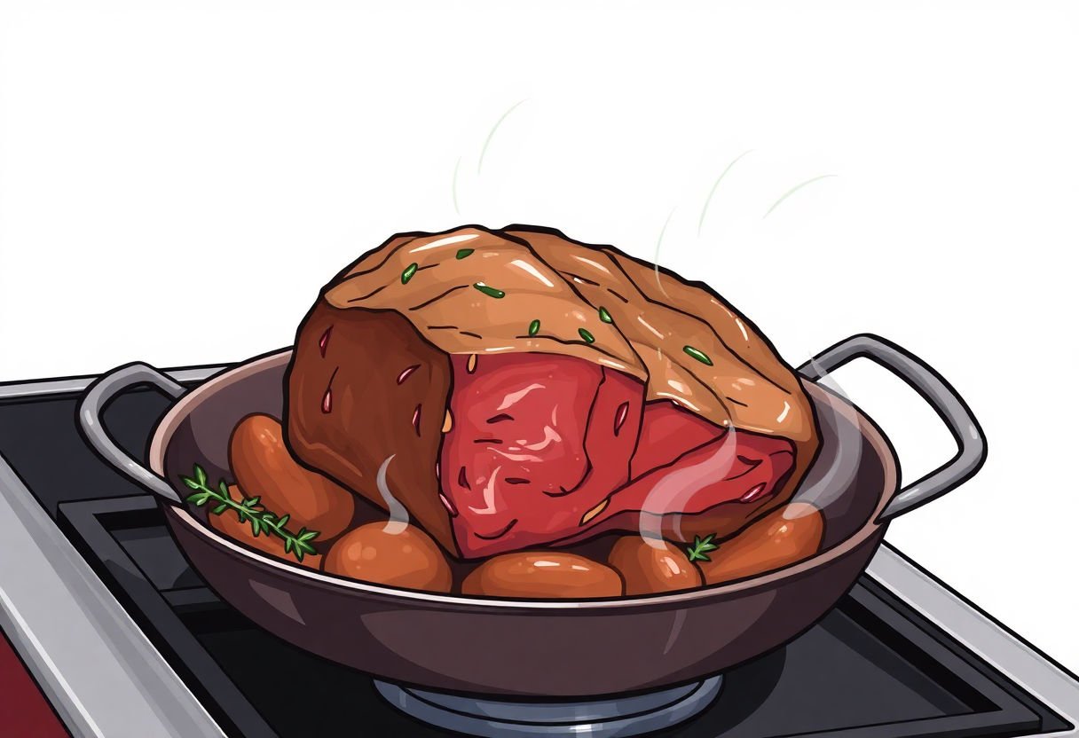 Rosbeef en cours de préparation