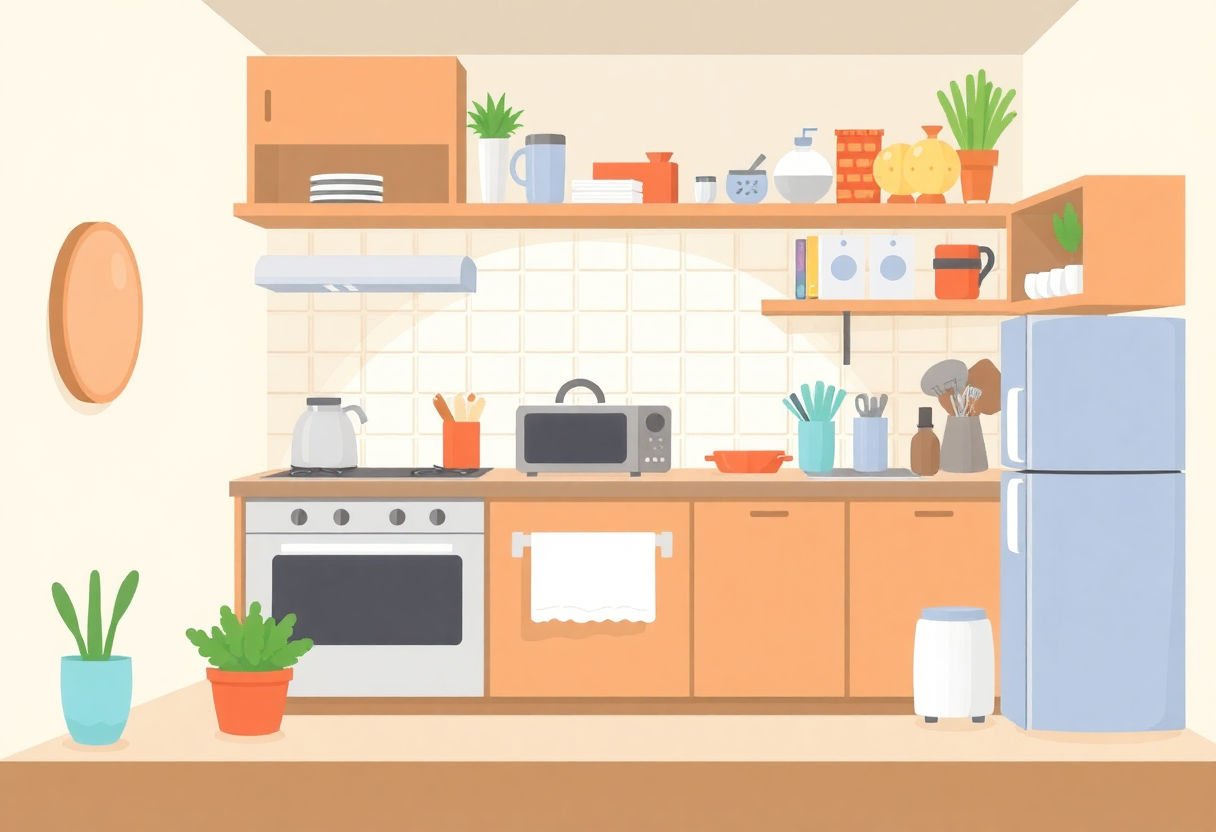 Organisation efficace d'une petite cuisine