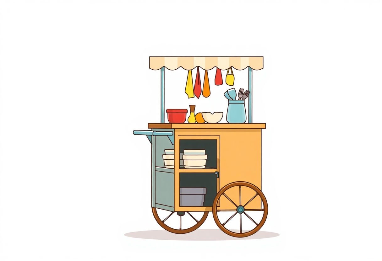Chariot mobile de cuisine