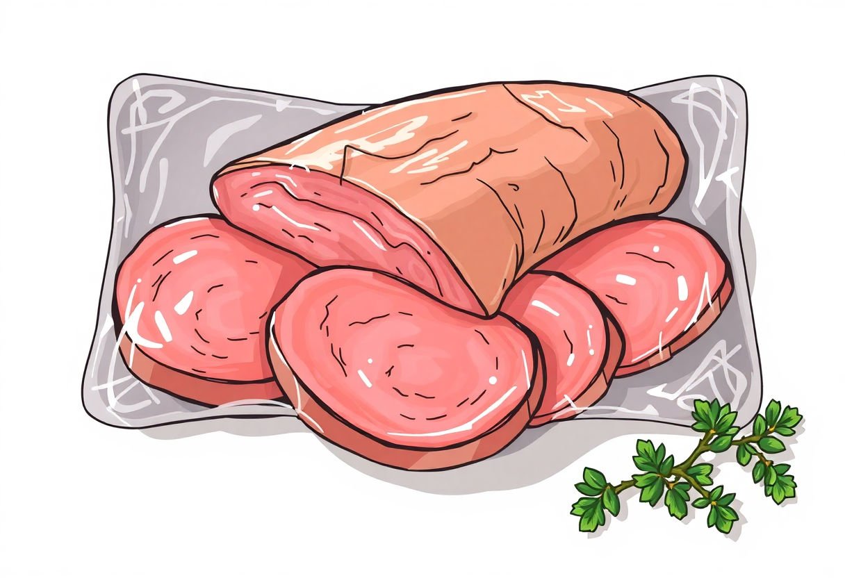 Tranches de rosbeef emballées pour la conservation