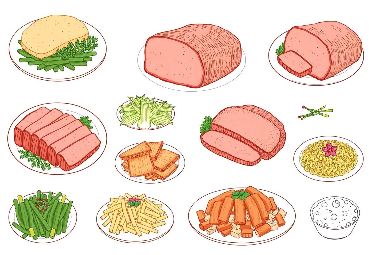 Assortiments d'accompagnements pour rosbeef